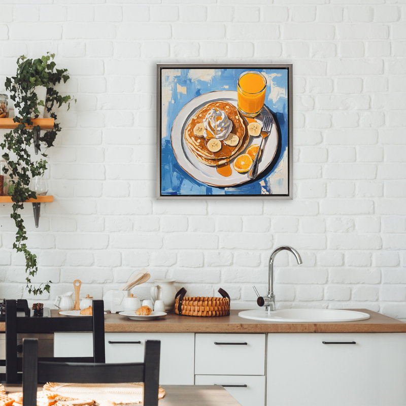 Cadre flottant Banana Bliss Sunshine, design par Tina LeCour, H 18 po x l 18 po, Cadre flottant gris lustré