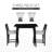 Corrine 3PC Upholstered Counter Set Black