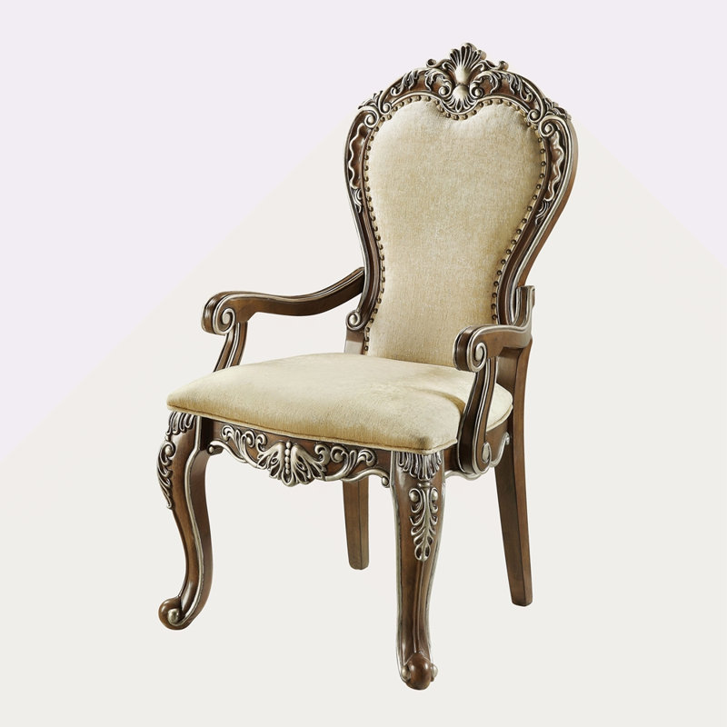 Chaise avec accoudoirs finition chêne antique (ensemble de 2)