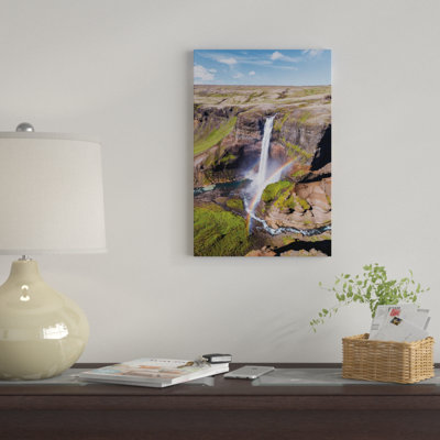 " Aerial View Of Mighty Waterfall In Iceland " by Matteo Colombo