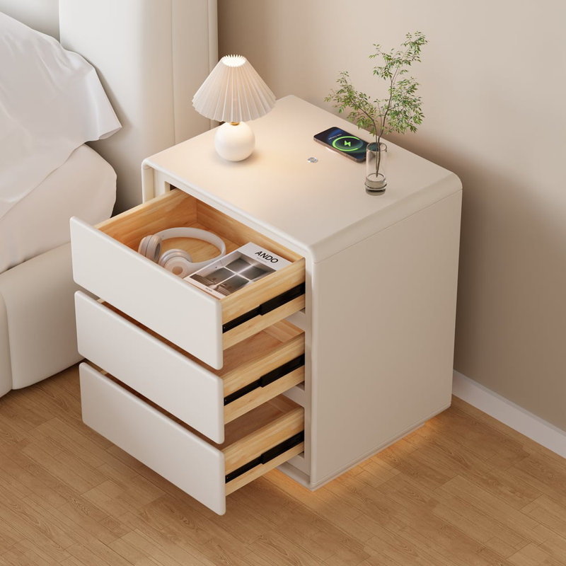 50cm W Manufactured Wood Bedside Table