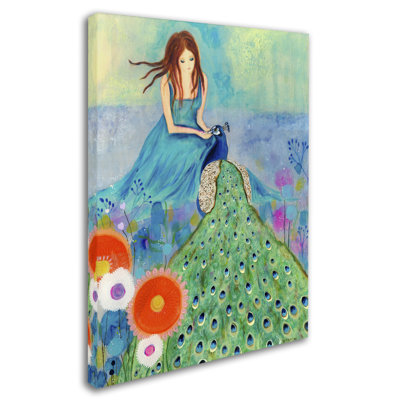 Berkley 'Peacock Garden' Print on Wrapped Canvas