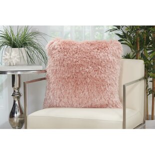 Faux Fur Decorative Throw Pillow Covers , Mongolian Luxury Fuzzy Pillow  Case Cushion Cover for Bedroom and Couch,beige Fluffy Cushion Case 