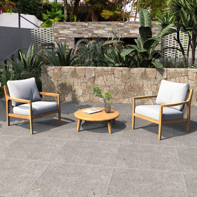 Ensemble de conversation pour 2 personnes avec coussins Zeacia