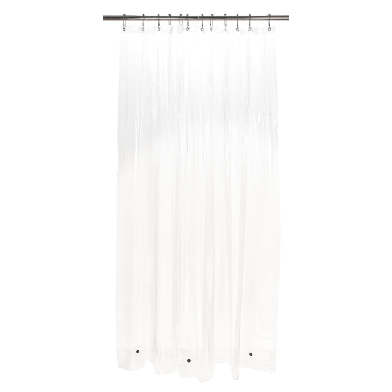Falko Shower Curtain Liner with Weighted Hem, Clear