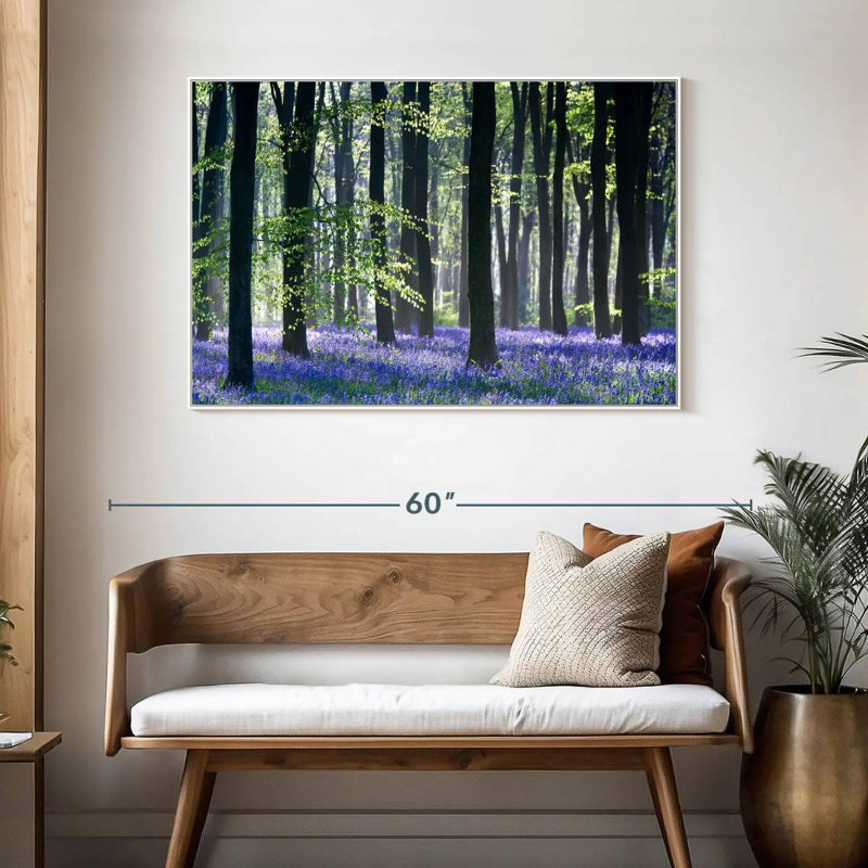 Bluebell Vision, 46 po x 31 po, Cadre flottant blanc