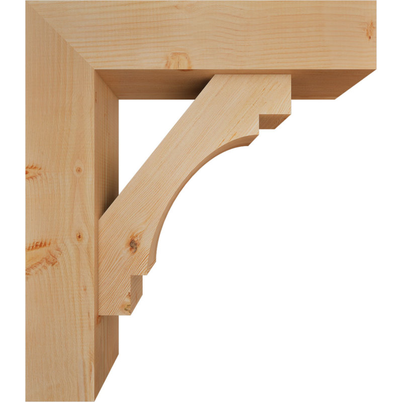 Merced Block Offset Brace Bracket, 32 x 28, 7 1/2"W Douglas Fir (Smooth)