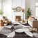 Rambo Contemporary Distressed Circle Area Rug
