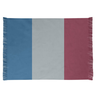 Tapis bleu à rayures de hockey national