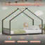 Platform Bed with LED Light Strips,Roof-Shaped Iron Frame-236189221-236189222
