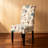 Dining Chair Set Of 2, Beige Fabric, Soft Cushions, Black Rubberwood