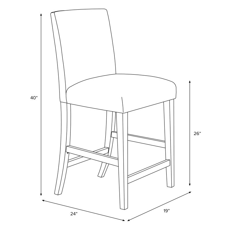 Tabouret de bar et de comptoir Hadrien, Tabouret de bar (siège d'une hauteur de 31 po), Bois naturel