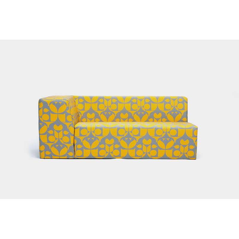 Caroline Sofa, Zigzag, 24" H x 60" W x 43" D