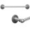 Classic 36 inches c.c. approx towel bar 5/8 smooth center in Satin