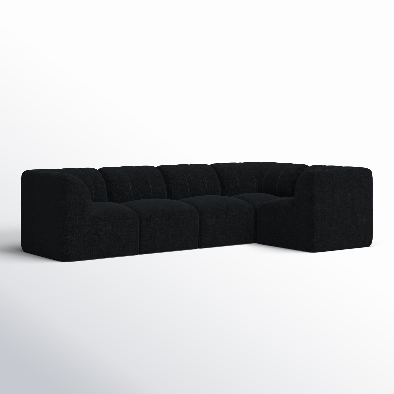 Praia 102" Sunbrella® Modular Outdoor Sofa, Canvas Black Sunbrella® Canvas