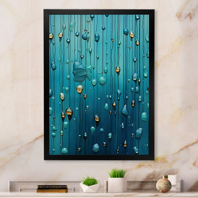 «Abstract Rainy Blue Collage III», reproduction d'art sur toile