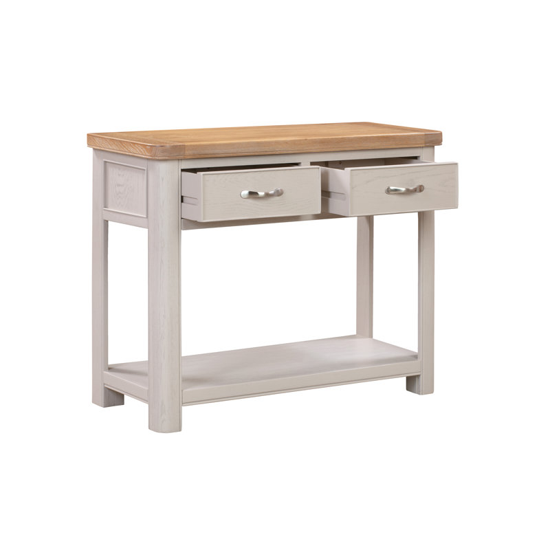 Comfrey 100cm Console Table, Grey, Oak