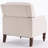 Mid Century Upholstered Accent Chair Wingback Armchair with Solid Wood Legs-372553066