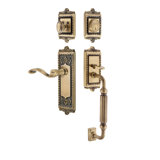 Windsor Handleset with Single Cylinder Deadbolt and F Grip with Portofino Lever