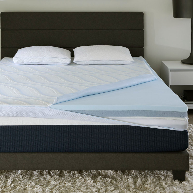 Comfort Tech 3" Dual Comfort Foam Mattress Topper, Queen, Queen