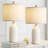 21” Ivory White Glazed Ceramic Lamp(Set Of 2)