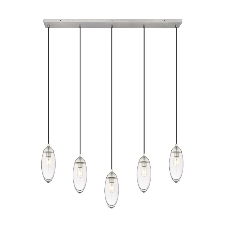 Criton 5 - Light Dimmable Chandelier, Brushed Nickel