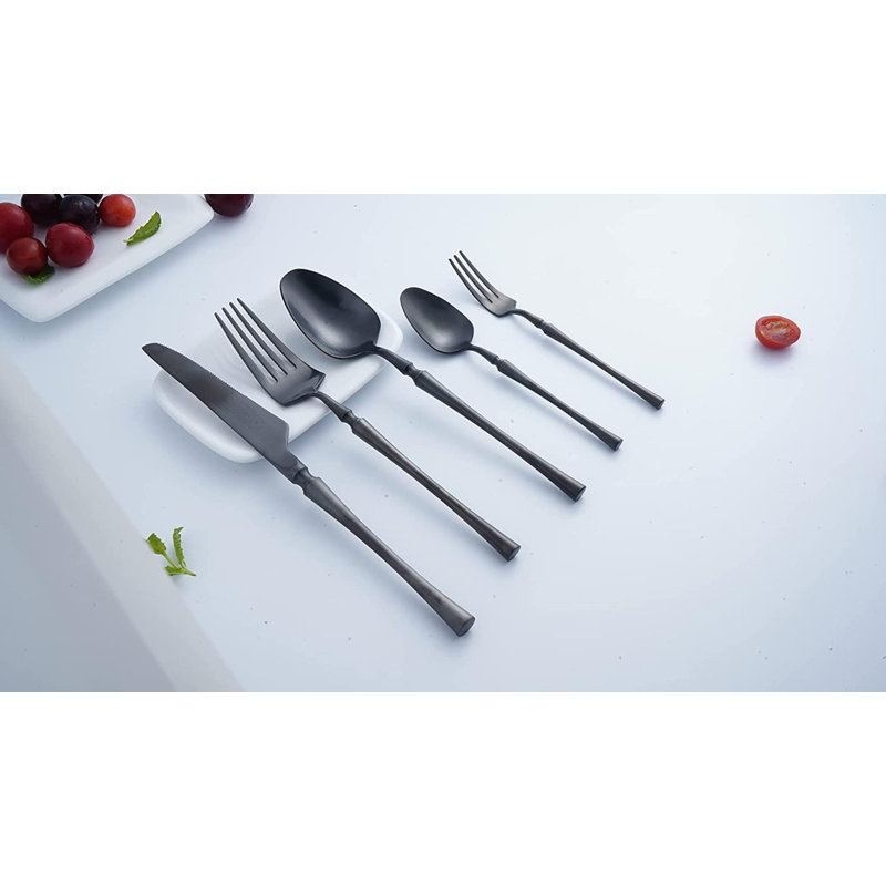 Ensemble de couverts 20 pièces Billib, service pour 4, Noir