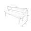 Banc en bois massif Wabi-Sabi-100028199