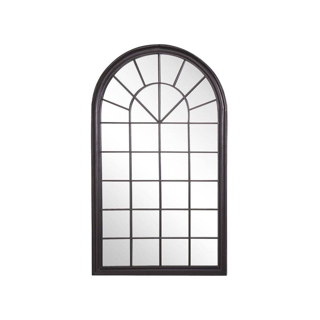 77 cm x 130 cm Wandspiegel Metal Window in Schwarz