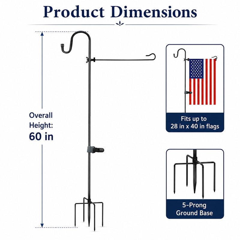 Porte-poteaux Garden Garden, 60" H