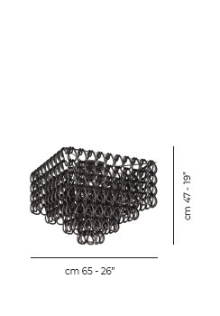 Minigiogali Ceiling Lamp 65Q White Glossy Chrome E26 Ul, Glossy Chrome, Black