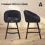 Ensemble de 2 tabourets de bar, tabouret de bar rembourré avec dossier, tabourets de bar à hauteur de comptoir pour îlot de cuisine-1484668946