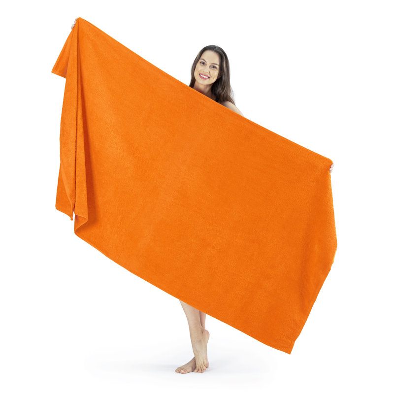 Drap de bain en coton, Orange