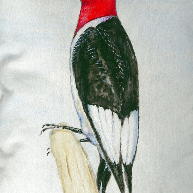 Housse et insert de coussin carré Woodpecker, Petit, Rouge