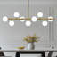 Lustre linéaire Spoutnik à 9 lumières à intensité variable-168824636