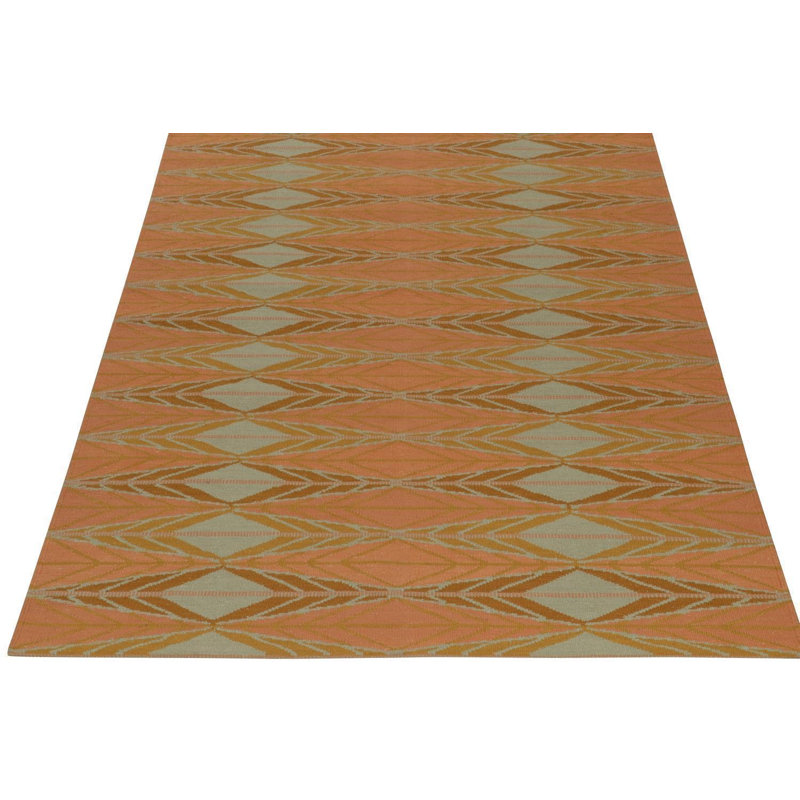 Scandinavian Wool Geometric Area Rug, Rectangle 8' x 10'