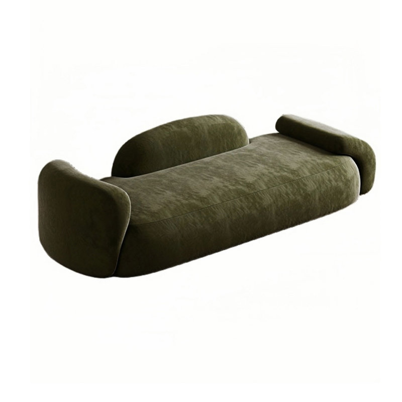 Banc rembourré en mélange de polyester Harnam, H 21,65 po x l 47,24 po x P 19,68 po, Vert
