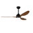 52" Ceiling Fan With Lights Quiet DC Motor 3 ABS Blade Ceiling Fans 6 Speed Levels,Reversible Ceiling Fan, For Patio Living Room, Bedroom, Office,Indoor. Matte Black + Walnut-125784039