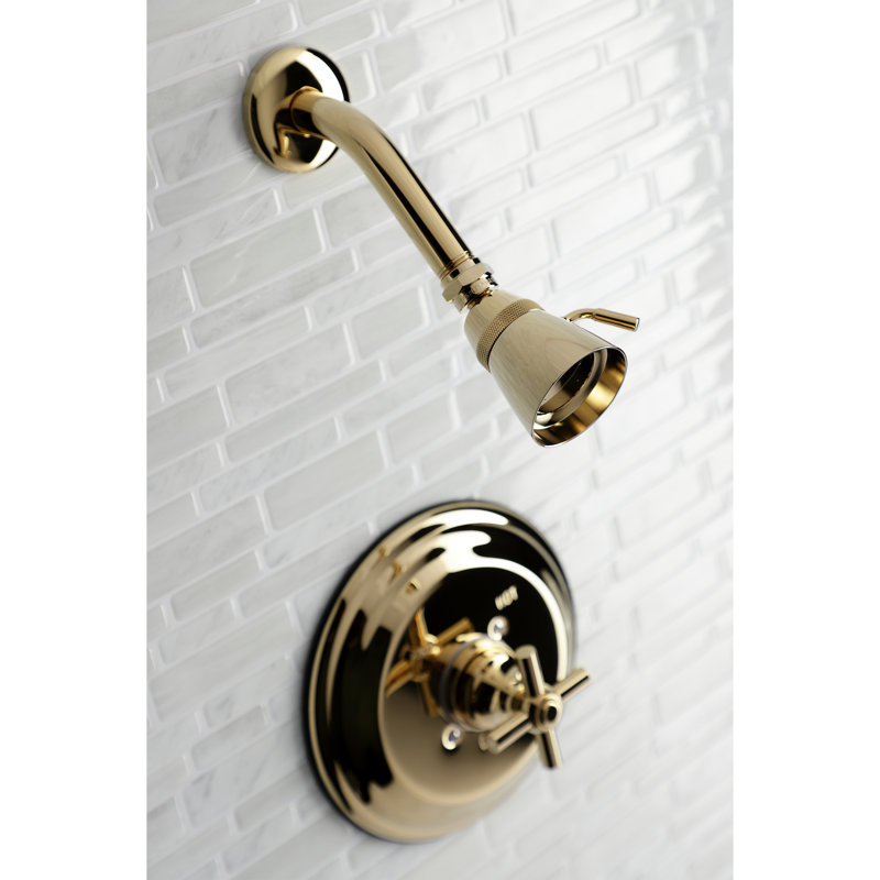 Kingston Brass Single-Handle Pressure Balanced Shower Faucet, Polished Brass