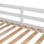Lit simple superposé simple avec lit gigogne simple et 3 escaliers de rangement, blanc