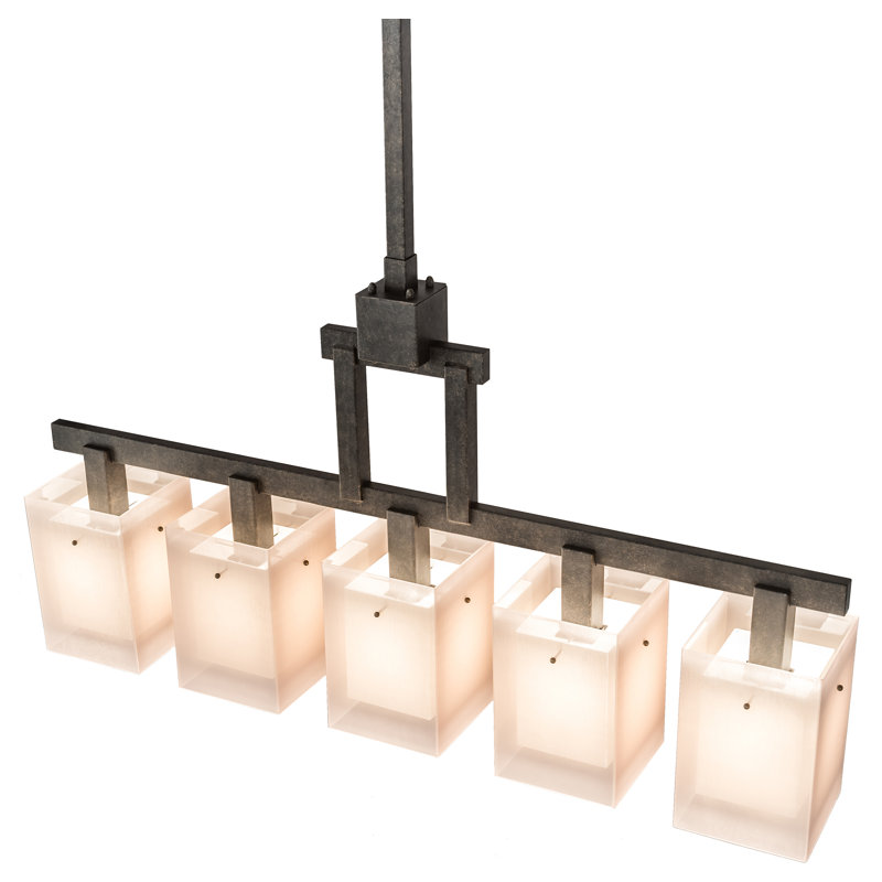 Luminaire suspendu 5 lumières Metro Quadrato
