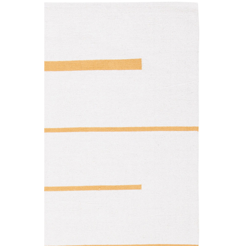 Estiven Hand-Woven Cotton Striped Flatweave Area Rug, Runner 2'3" x 8'