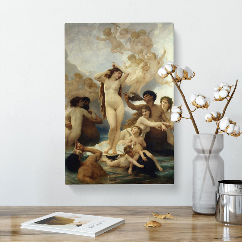 The Birth Of Venus by William Adolphe Bouguereau - Wrapped Canvas Painting, 60cm H x 40cm W x 3cm D