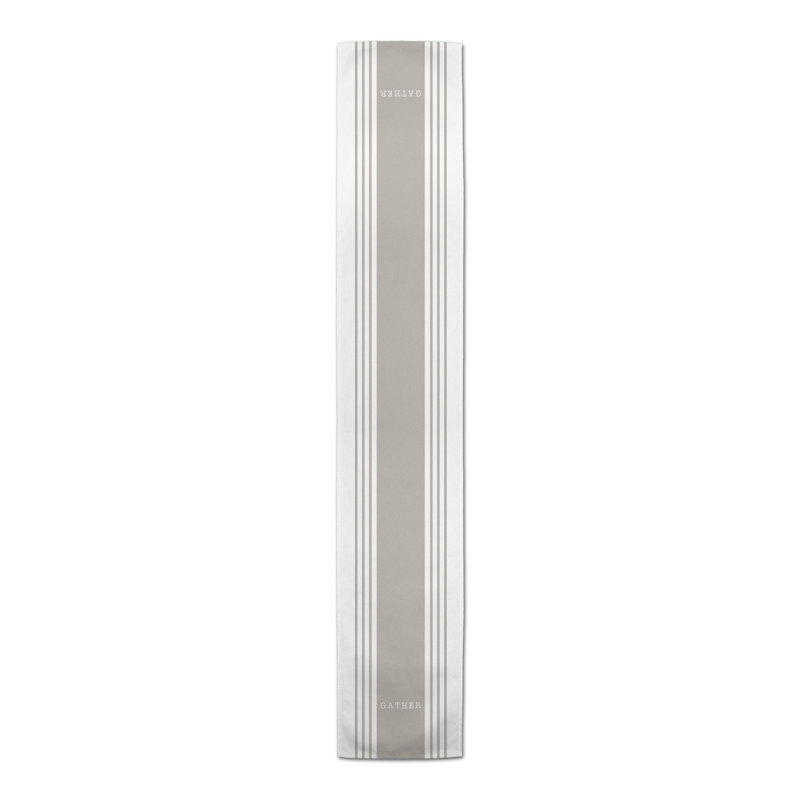 Chemin de table Breyana, gris, P 16 po x L 90 po