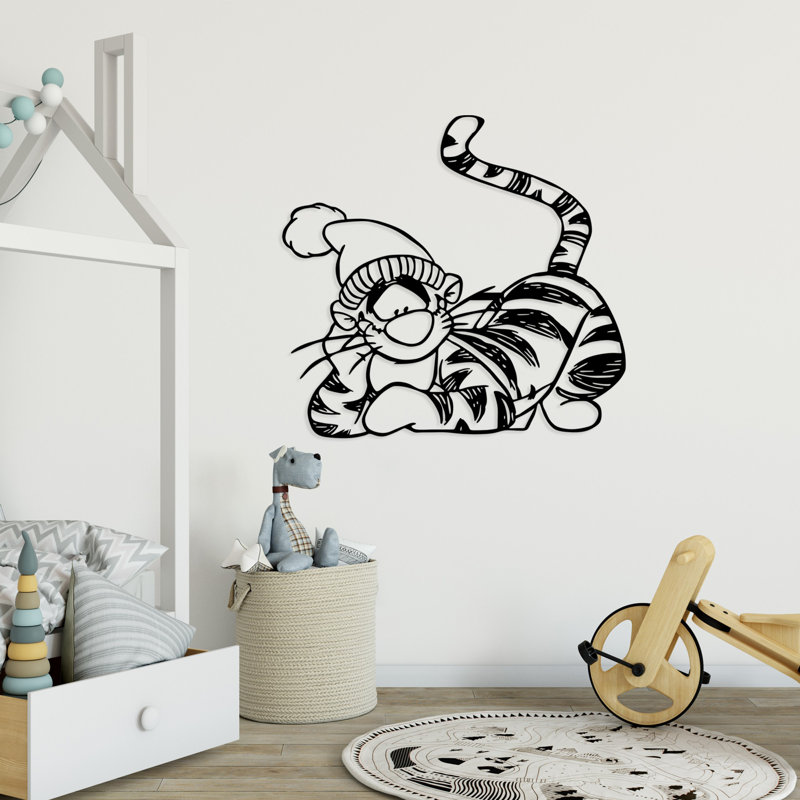 Élégant accessoire mural en métal noir décoratif, 25,9 po x 27,6 po | Fabrication 100% métal, épaisseur: 0,06 po | Décoration intérieure élégante, parfaite pour le salon, la chambre à coucher et les espaces de bureau | Léger à 1,7 lb