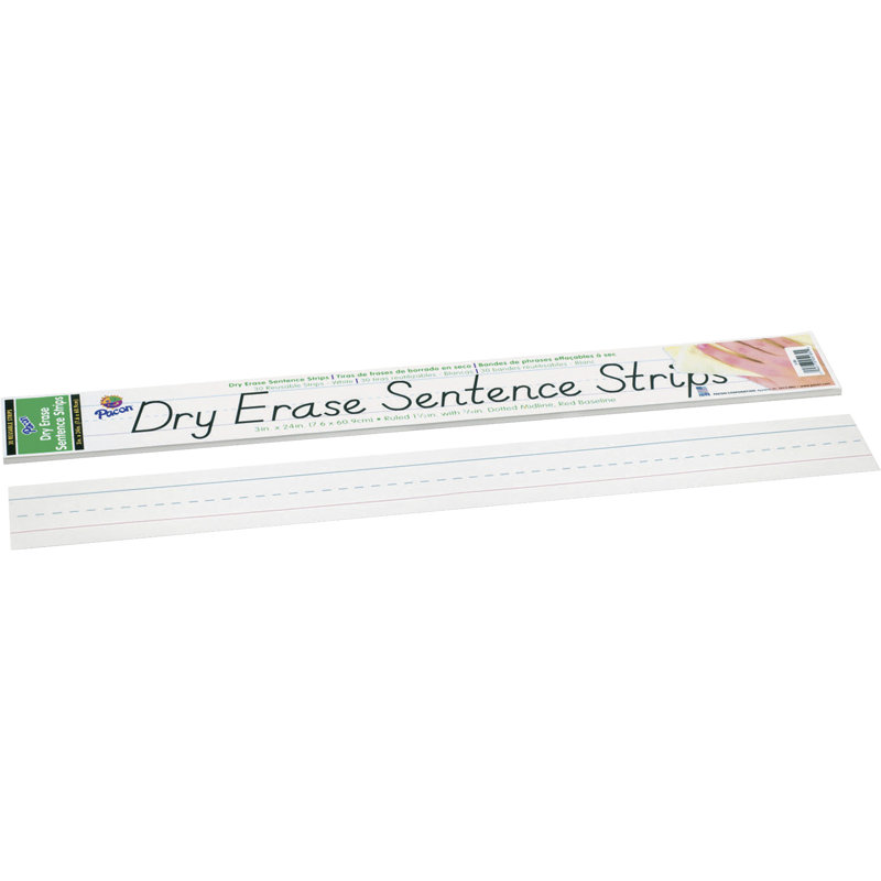 Bande de phrases à effacement à sec (30 par paquet), Blanc