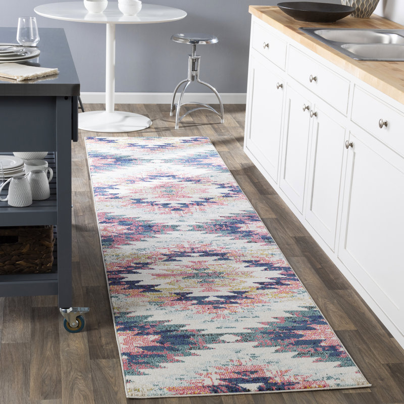 Tapis mousse de mer / crème / beige tissé à la machine Emely, Tapis de couloir 2 pi 7 po x 7 pi 3 po
