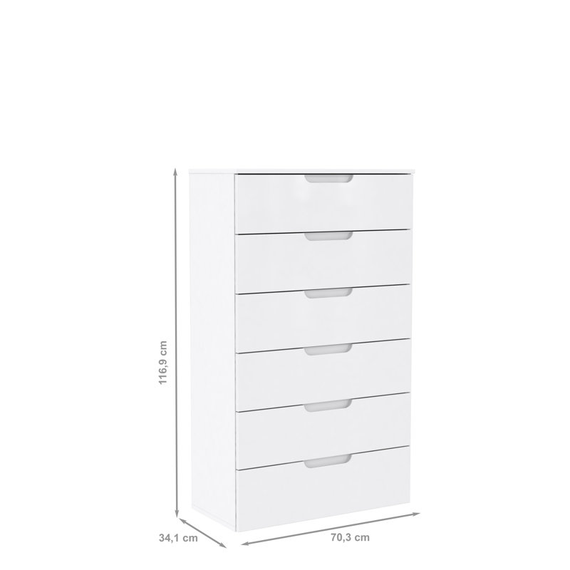 27.68'' W 6 - Drawer Dresser
