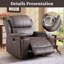 Fauteuil inclinable en similicuir 37 po Emony-161657609