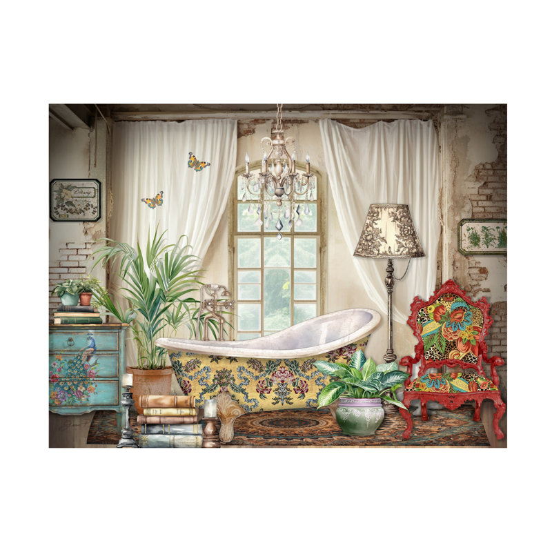 «Jean Plout Shabby Elegance Room Decor C», art sur toile, H 14 po x l 19 po